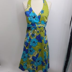 Ombre cotton floral halter dress-sz 8